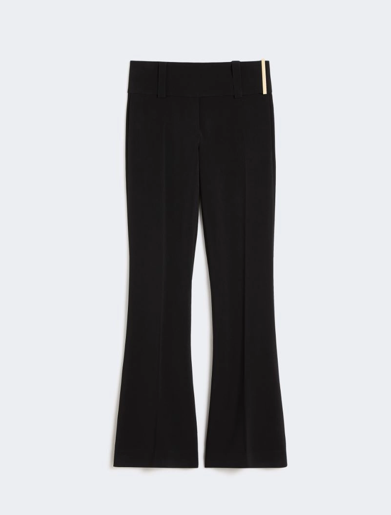 Flared stretch viscose trousers - BLACK - Sportmax - 6