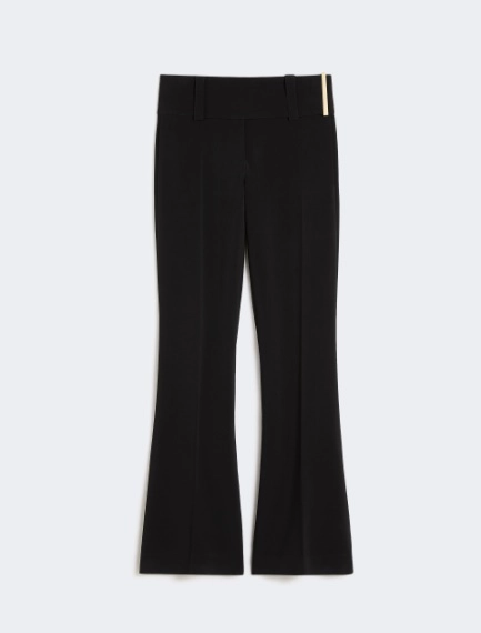 Flared stretch viscose trousers - BLACK - Sportmax