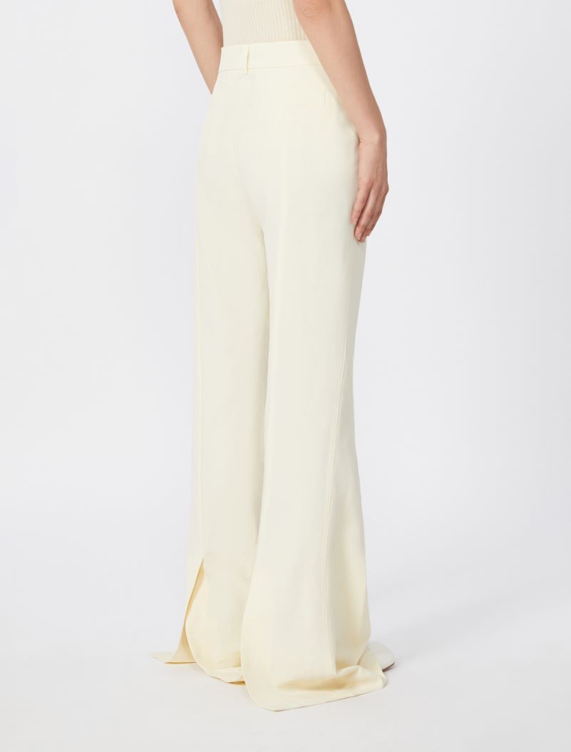 Pantalone flare aderente in viscosa - AVORIO - Sportmax - 3