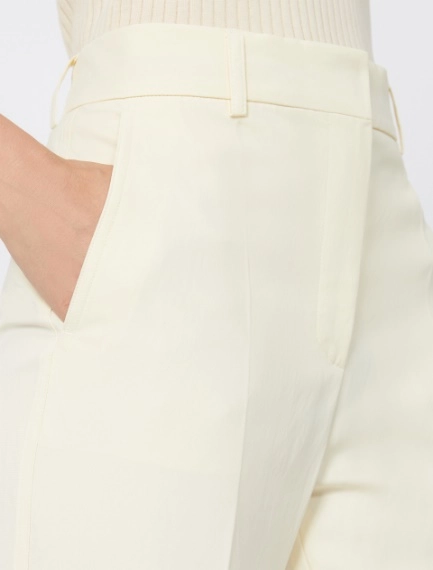 Slim-fit flared trousers in viscose - IVORY - Sportmax - 4