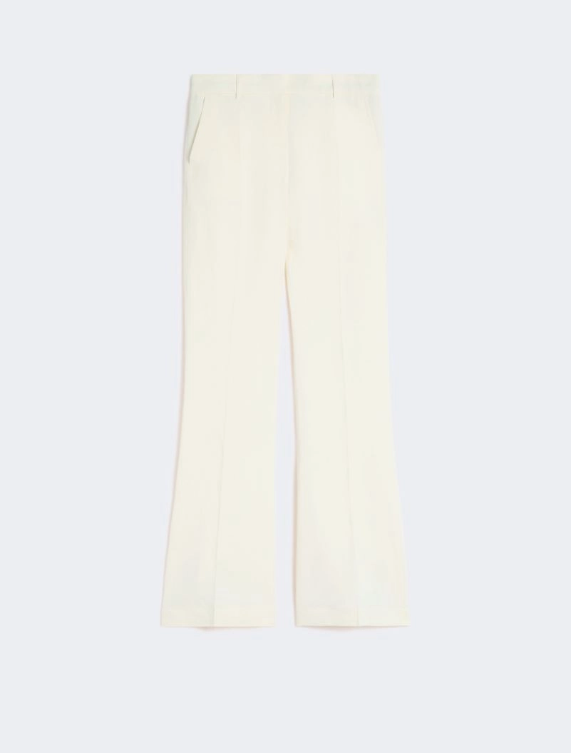 Slim-fit flared trousers in viscose - IVORY - Sportmax - 6