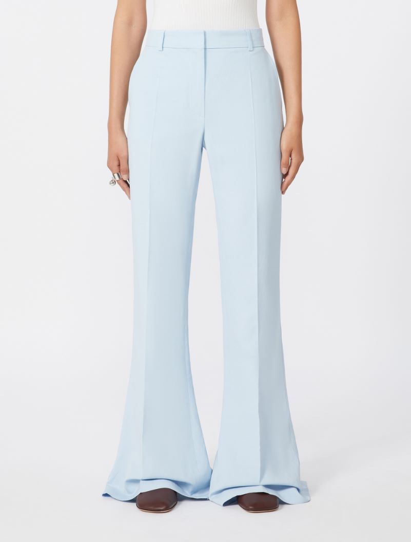 Slim-fit flared trousers in viscose - LIGHT BLUE - Sportmax - 2