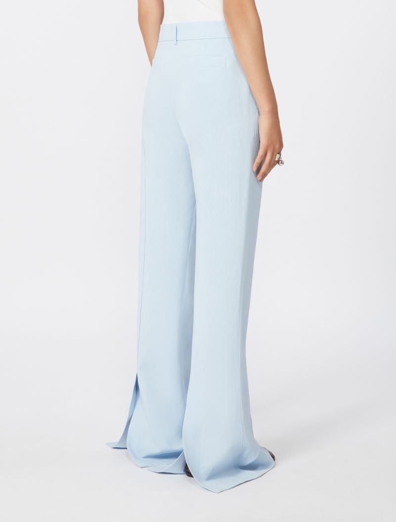 Slim-fit flared trousers in viscose - LIGHT BLUE - Sportmax - 3