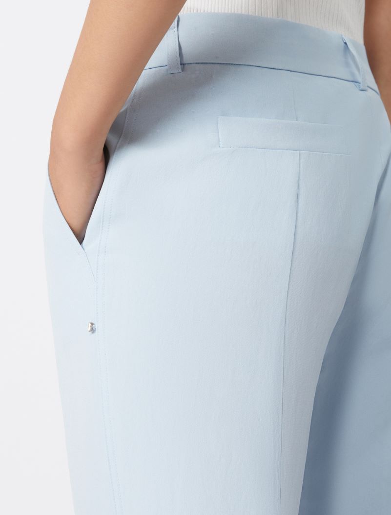 Slim-fit flared trousers in viscose - LIGHT BLUE - Sportmax - 4