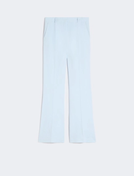 Slim-fit flared trousers in viscose - LIGHT BLUE - Sportmax