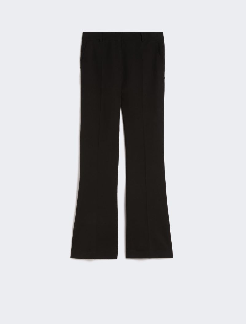 Slim-fit flared trousers in viscose - BLACK - Sportmax - 5