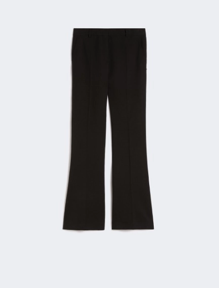 Pantalon évasé ajusté en viscose - NOIR - Sportmax