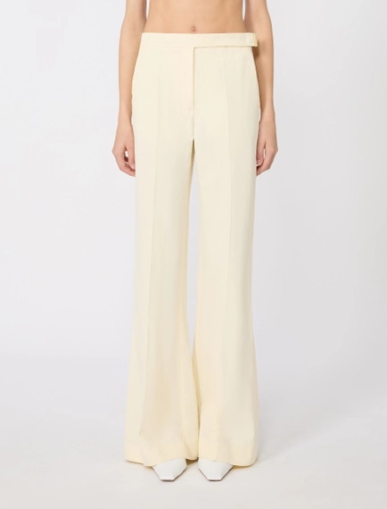 Viscose trousers - LIGHT YELLOW - Sportmax - 2