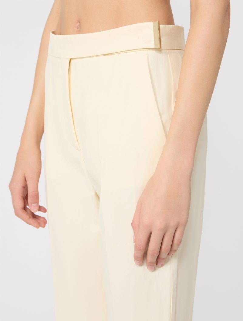 Viscose trousers - LIGHT YELLOW - Sportmax - 4