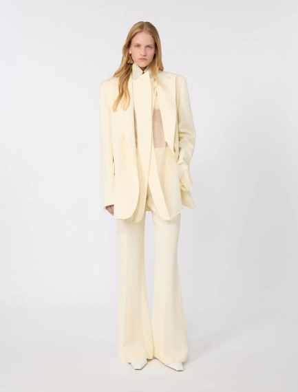 Viscose trousers - LIGHT YELLOW - Sportmax - 1