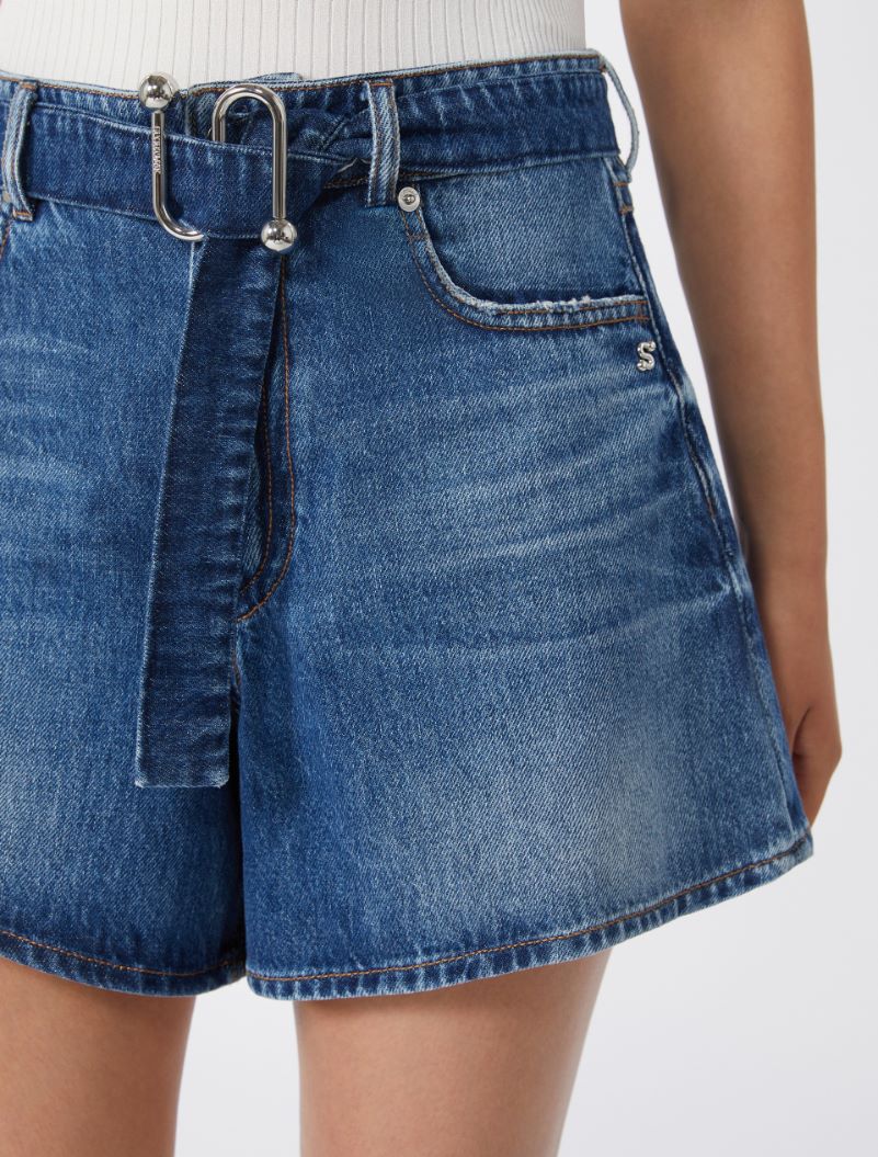 Denim shorts - MIDNIGHTBLUE - Sportmax - 4