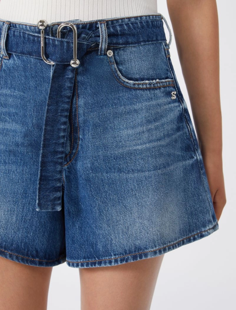 Denim shorts - MIDNIGHTBLUE - Sportmax - 4
