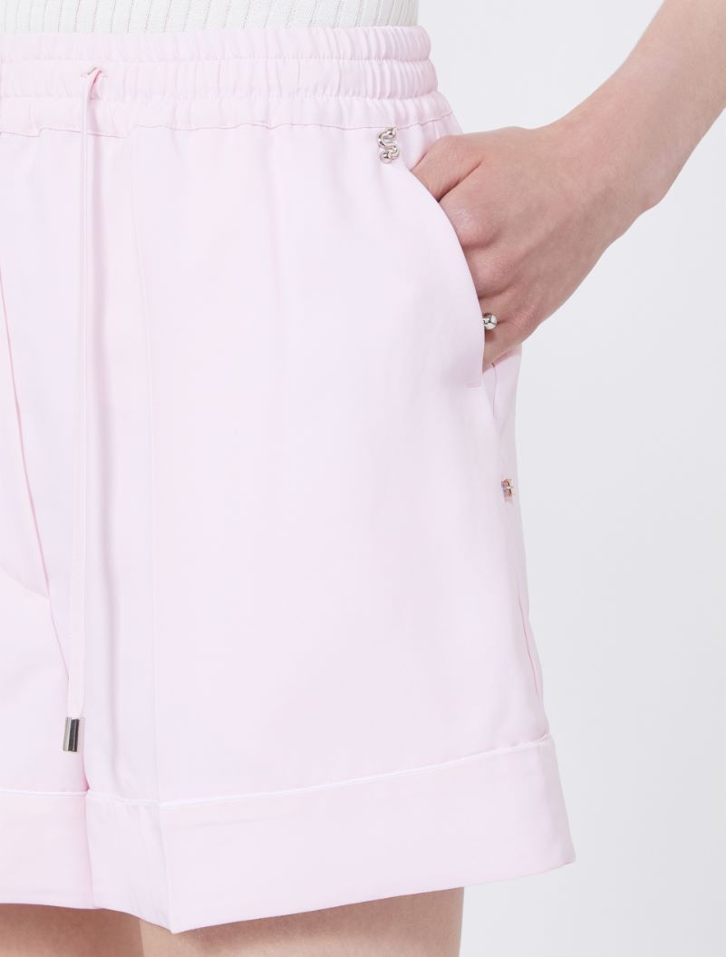 Satin jogger shorts - PINK - Sportmax - 4