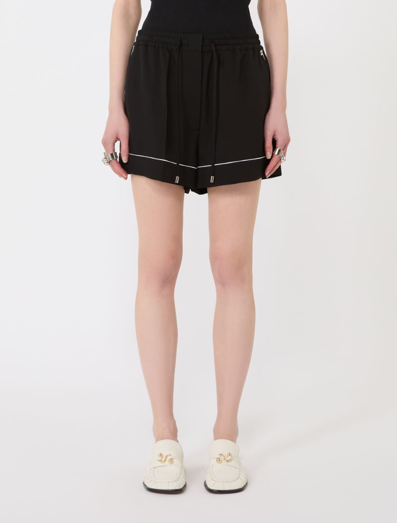 Satin jogger shorts - BLACK - Sportmax - 2