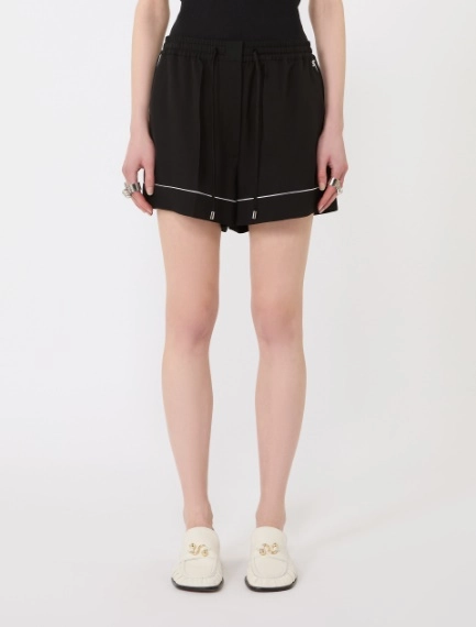 Satin jogger shorts - BLACK - Sportmax - 2