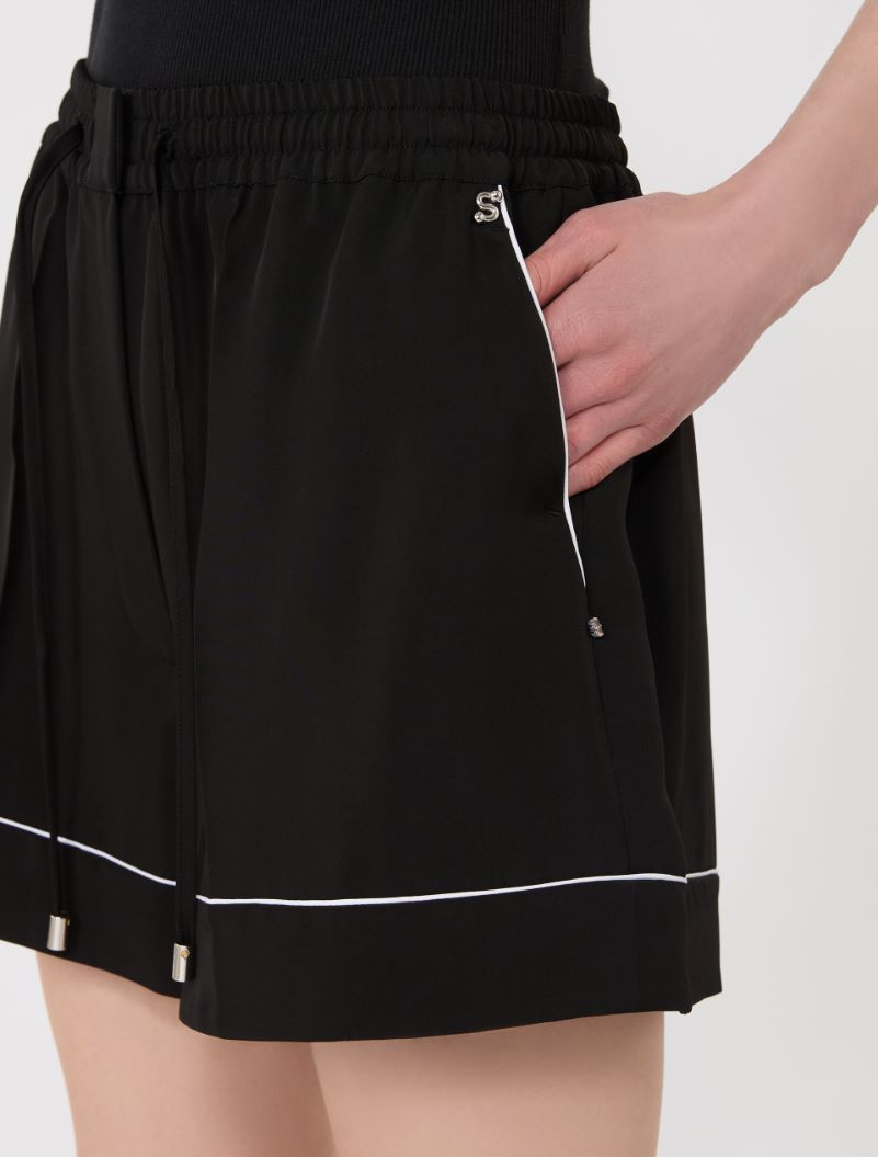 Satin jogger shorts - BLACK - Sportmax - 4