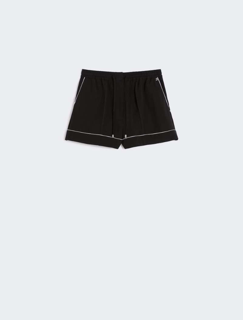 Satin jogger shorts - BLACK - Sportmax - 6