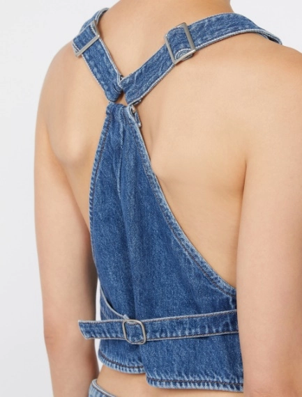 Slim-fit denim gilet - MIDNIGHTBLUE - Sportmax - 6