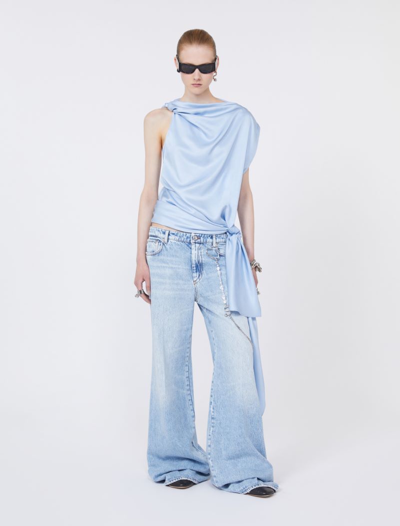 Five-pocket flared denim trousers - MIDNIGHTBLUE - Sportmax