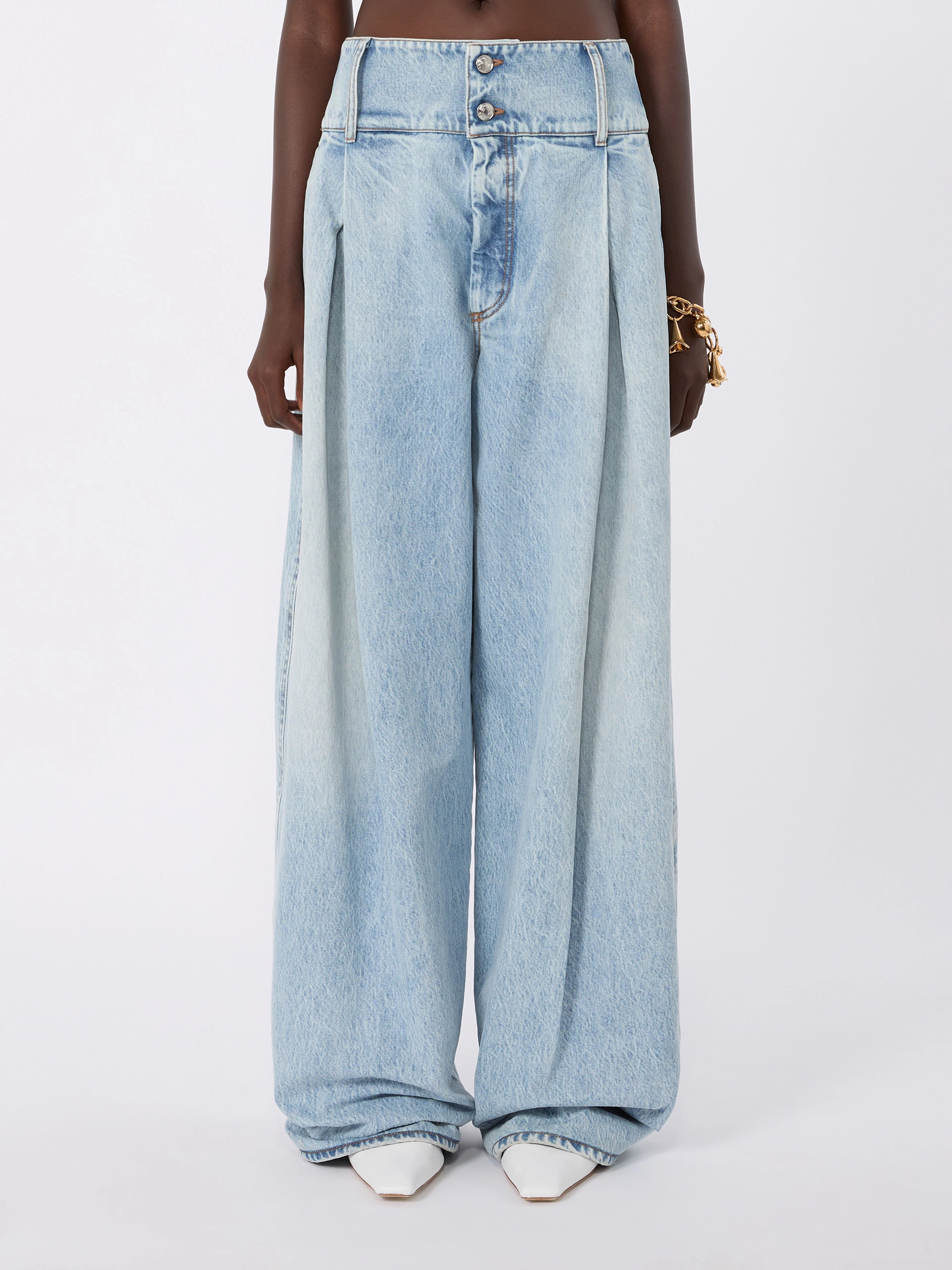 High-waisted baggy-cut jeans - MIDNIGHTBLUE - Sportmax - 2