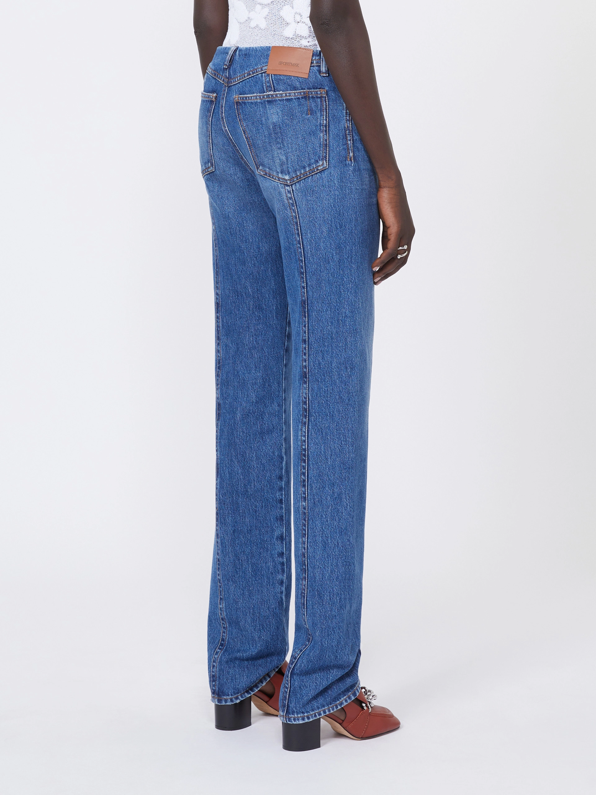 Pantalone 5 tasche aderenti - BLU NOTTE - Sportmax - 3