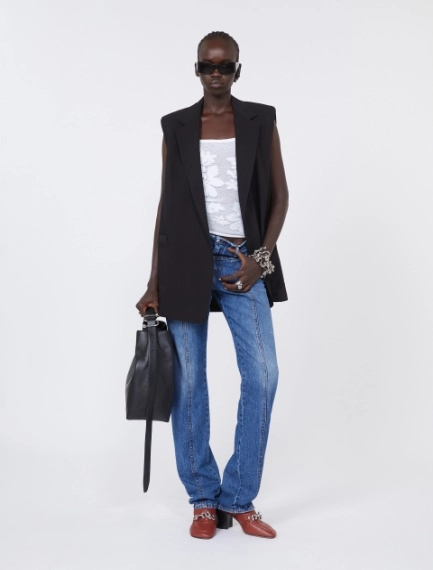 Slim-fit 5-pocket trousers - MIDNIGHTBLUE - Sportmax