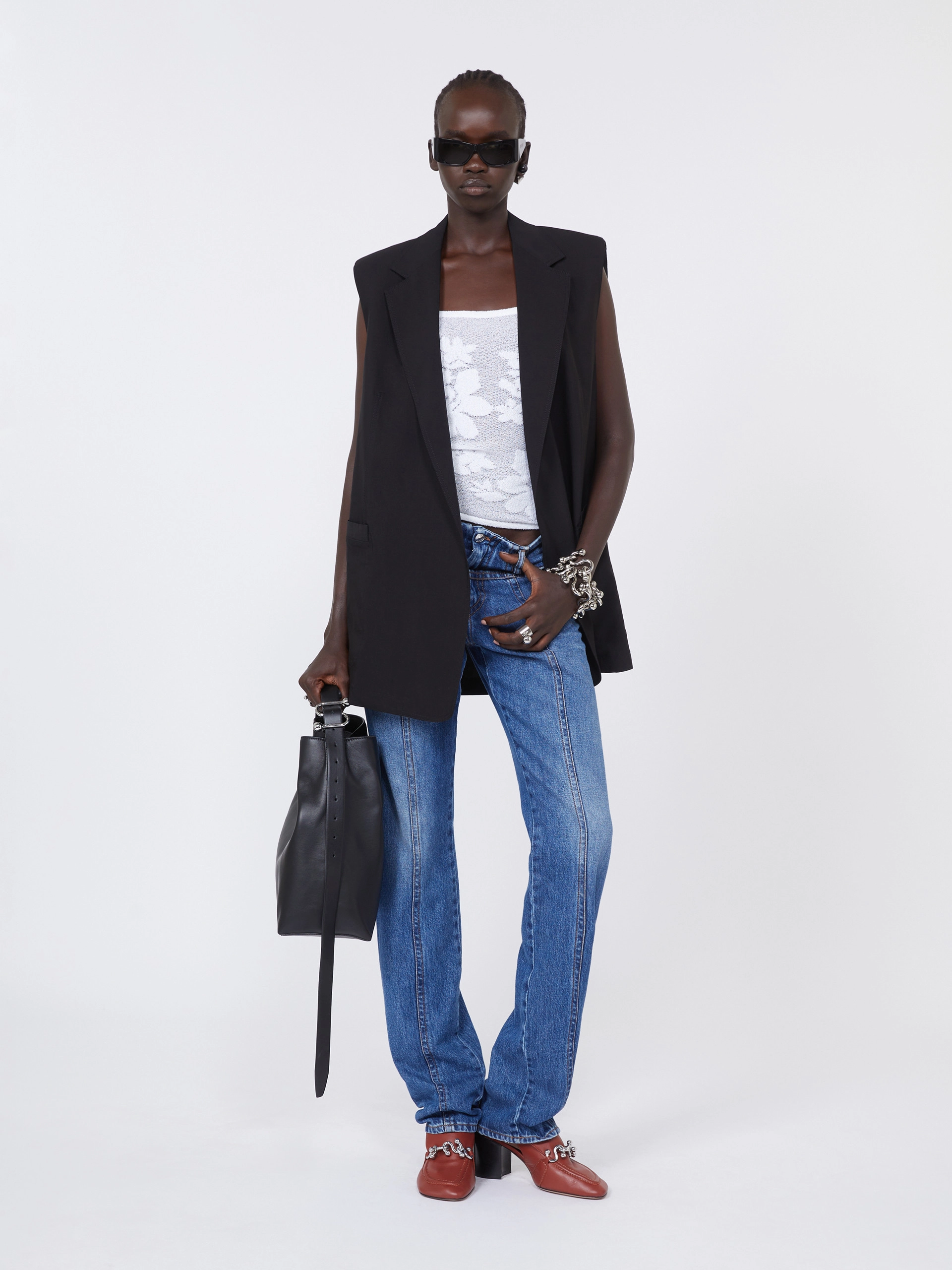 Pantalone 5 tasche aderenti - BLU NOTTE - Sportmax