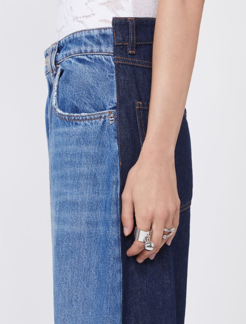 Pantalone 5 tasche a vita bassa in denim - BLU NOTTE - Sportmax - 4