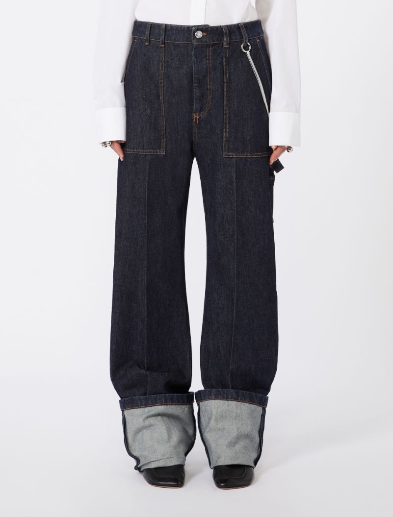 Denim jeans with high turn-up - MIDNIGHTBLUE - Sportmax - 2