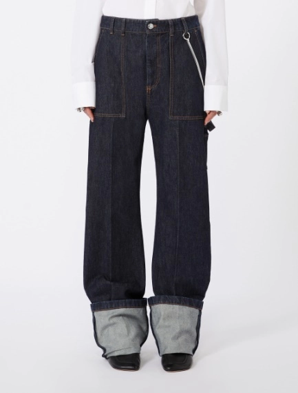 Denim con risvolto alto - BLU NOTTE - Sportmax - 2