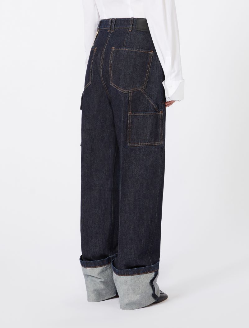 Denim jeans with high turn-up - MIDNIGHTBLUE - Sportmax - 3