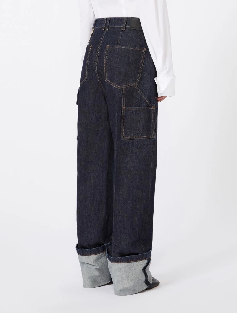 Denim jeans with high turn-up - MIDNIGHTBLUE - Sportmax - 3