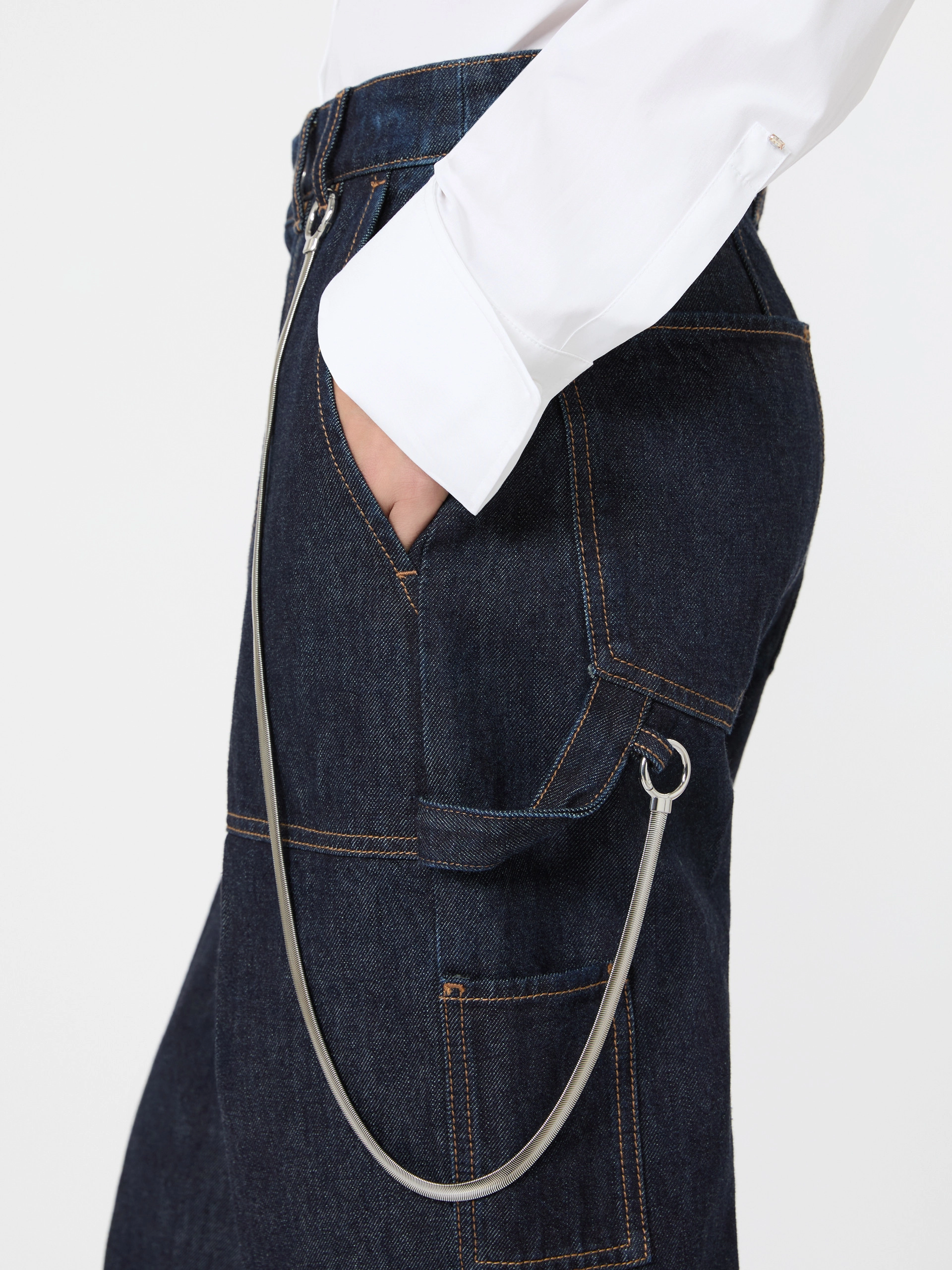 Denim con risvolto alto - BLU NOTTE - Sportmax - 4