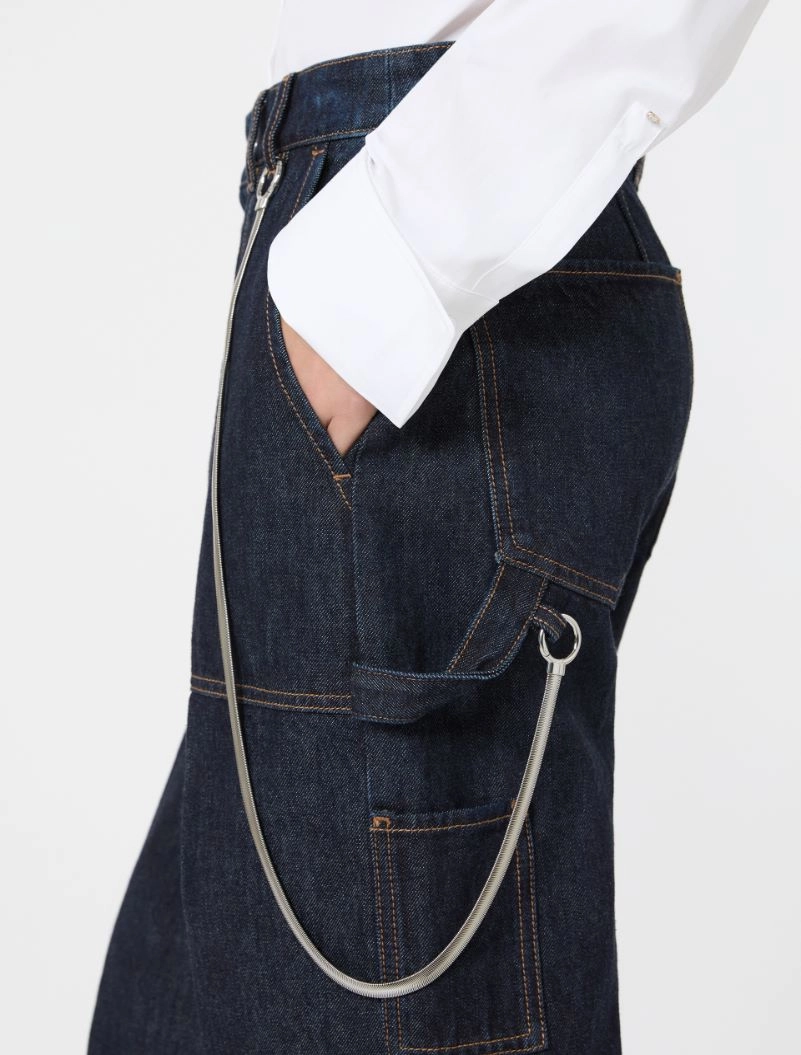 Denim jeans with high turn-up - MIDNIGHTBLUE - Sportmax - 4