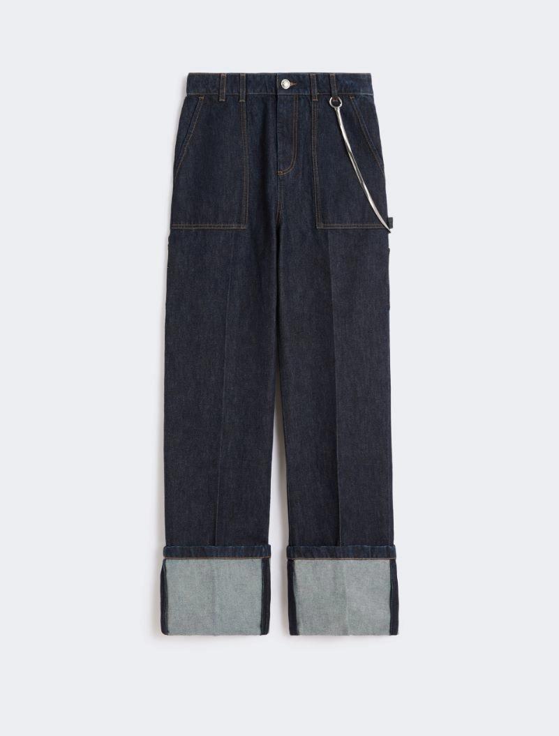 Denim jeans with high turn-up - MIDNIGHTBLUE - Sportmax - 6