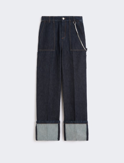 Denim jeans with high turn-up - MIDNIGHTBLUE - Sportmax