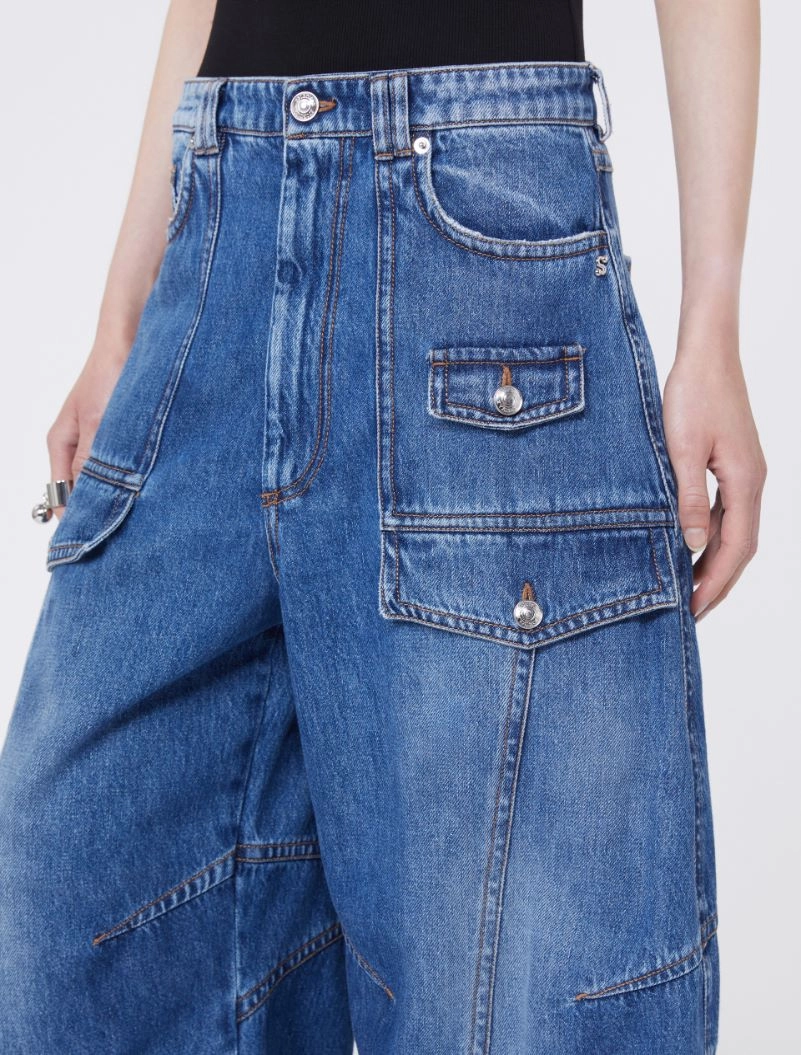 Denim cargo trousers - MIDNIGHTBLUE - Sportmax - 4