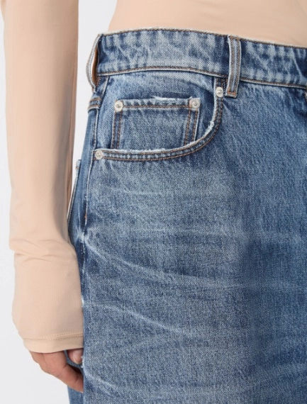 Oversized low-waisted jeans - MIDNIGHTBLUE - Sportmax - 4