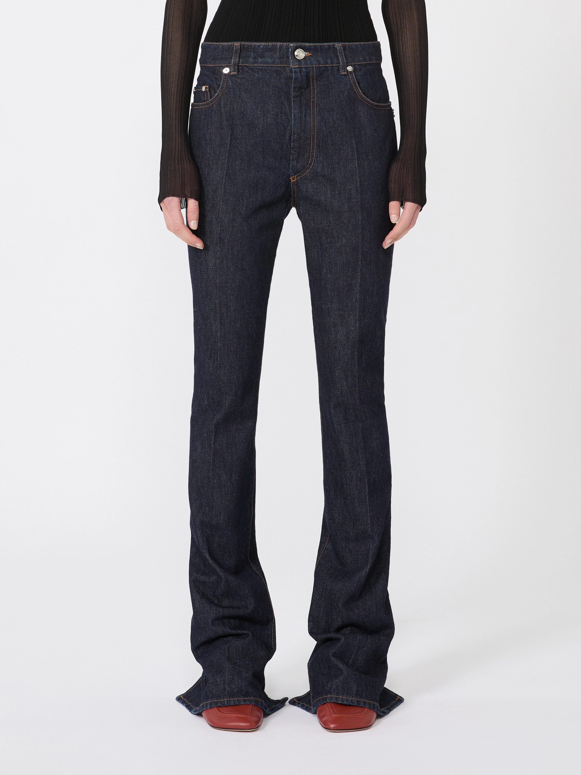 Slim-fit jeans with flared hems - MIDNIGHTBLUE - Sportmax - 2
