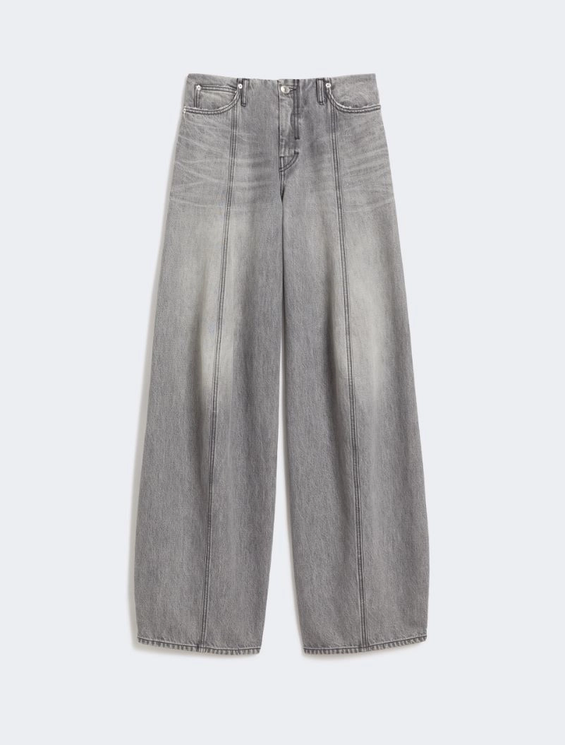 Oversized black denim trousers - BLACK - Sportmax - 5