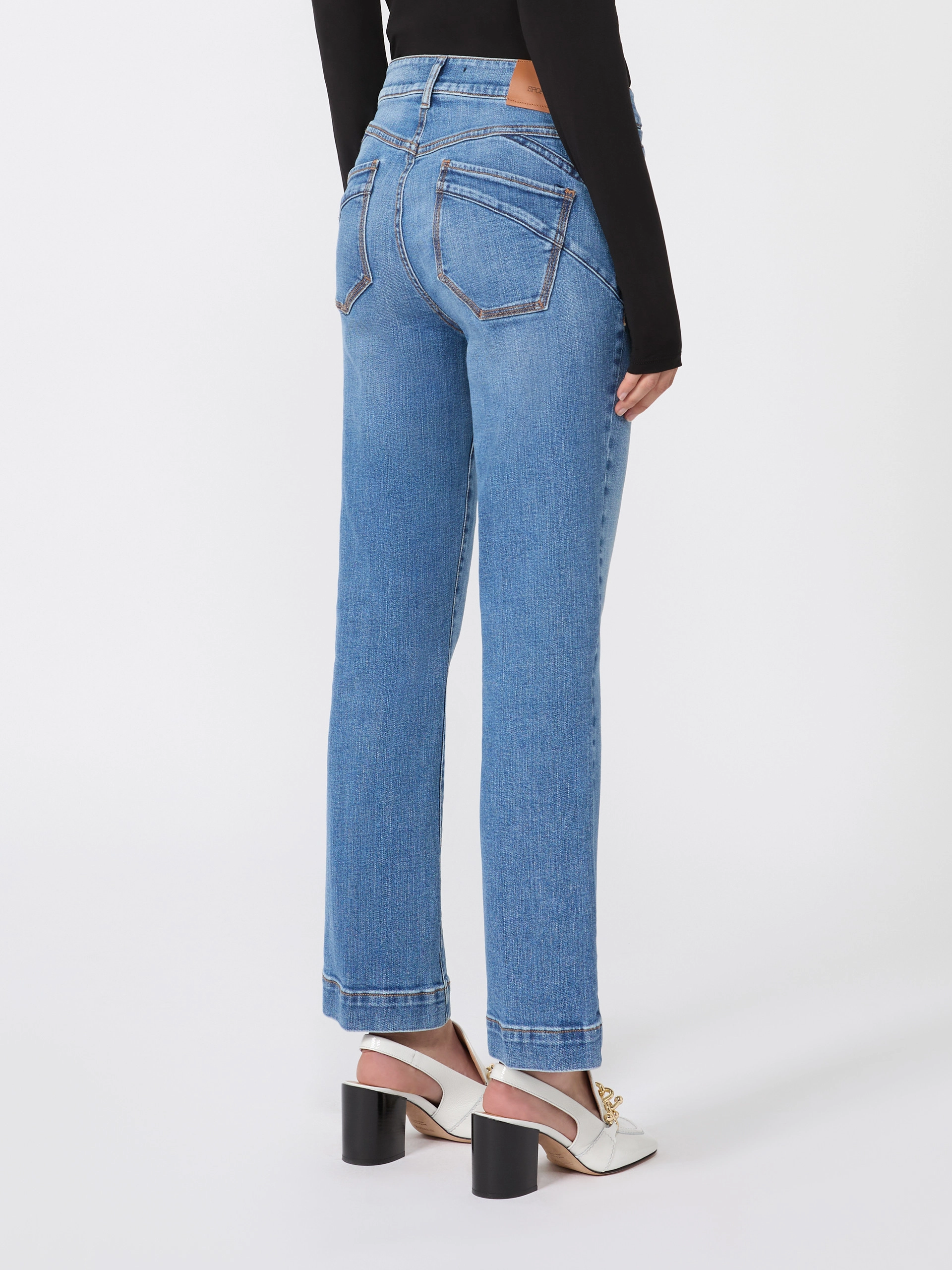 Perfect-fit low-rise mini flare trousers - ULTRAMARINE - Sportmax - 3