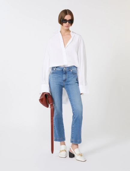 Perfect-fit low-rise mini flare trousers - ULTRAMARINE - Sportmax
