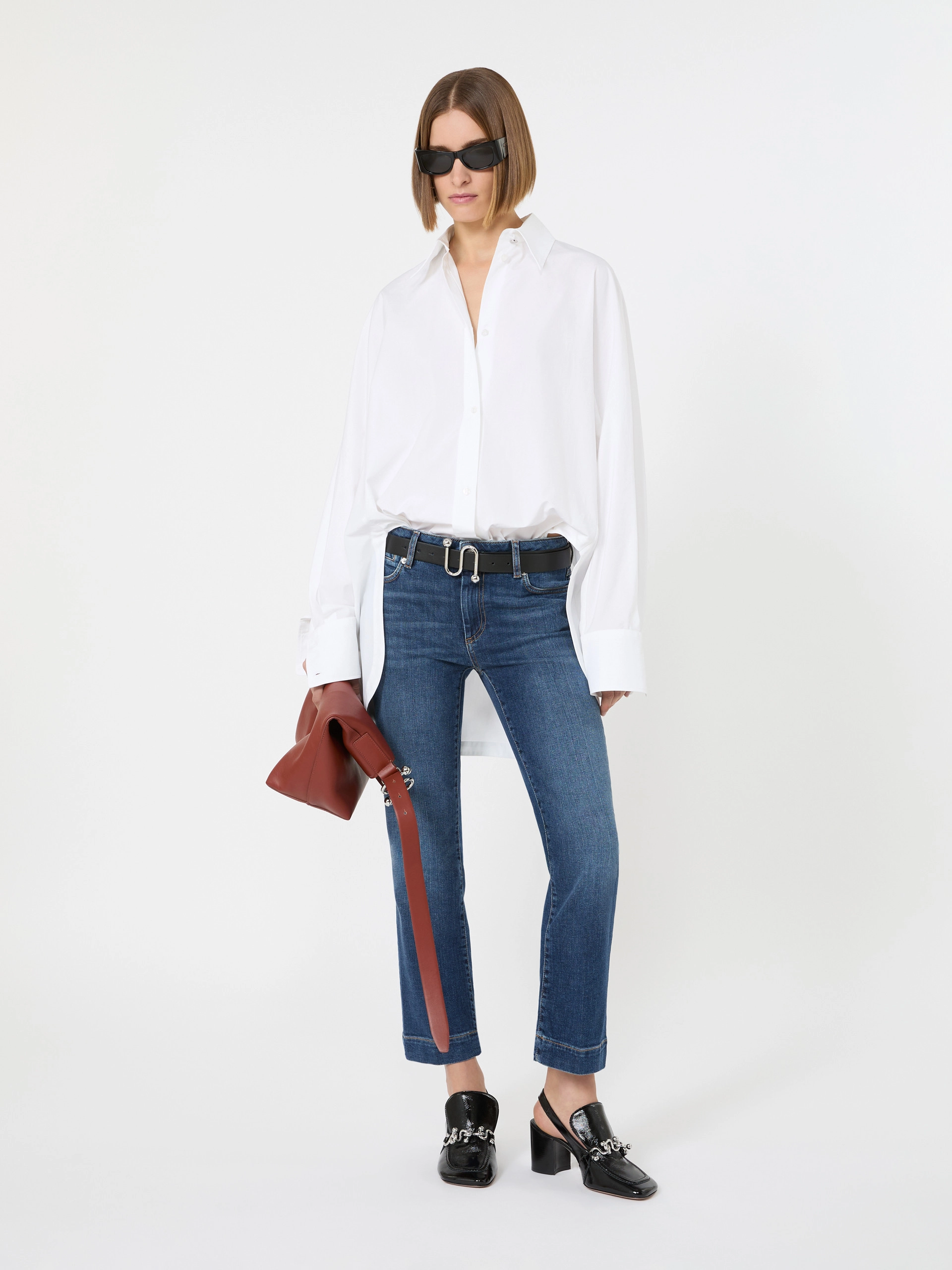 Pantalone perfect mini flare a vita bassa - BLU MARINO - Sportmax