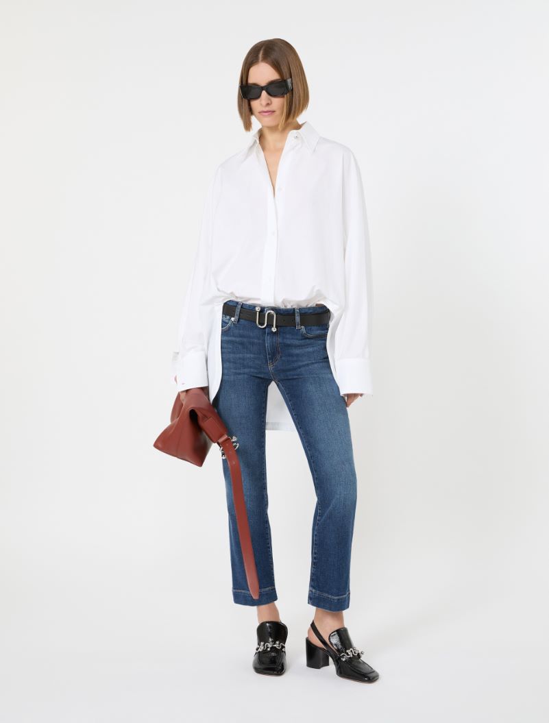 Perfect-fit low-rise mini flare trousers - ULTRAMARINE - Sportmax