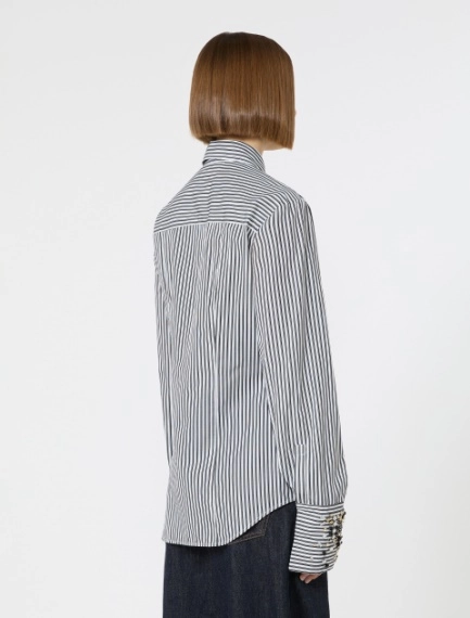 Camicia in popeline con ricami bijoux - NERO - Sportmax - 3