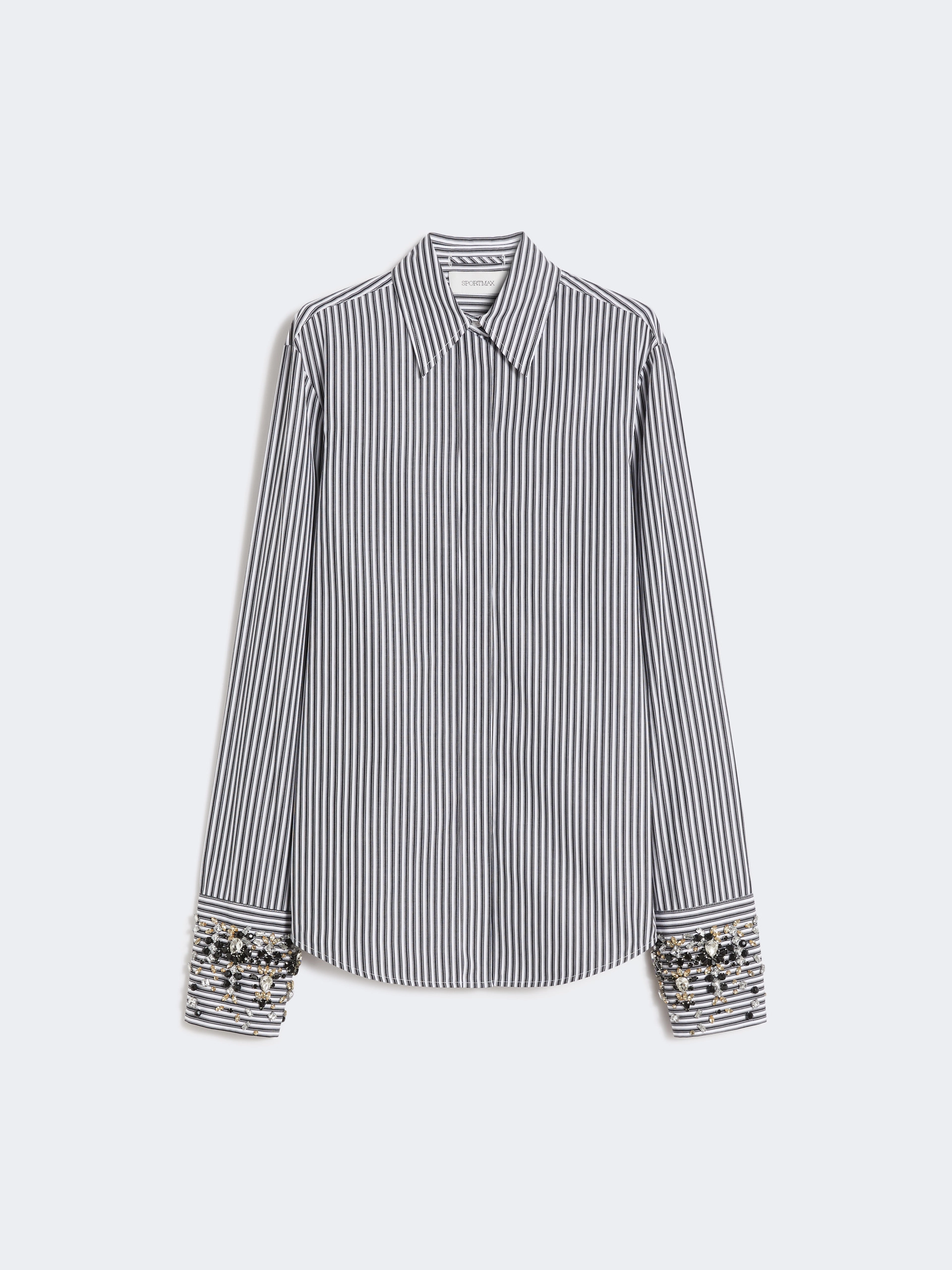 Camicia in popeline con ricami bijoux - NERO - Sportmax - 6