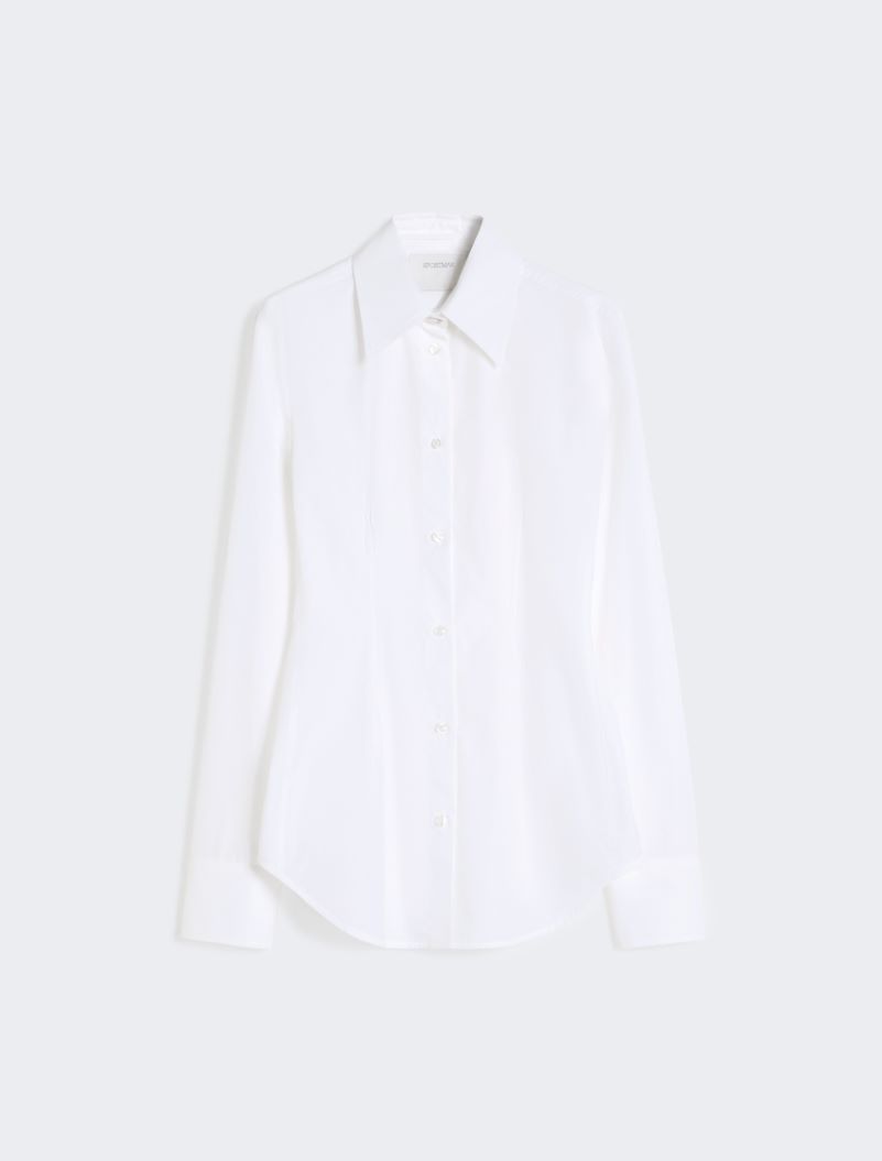 Slim-fit poplin shirt - OPTICAL WHITE - Sportmax - 7
