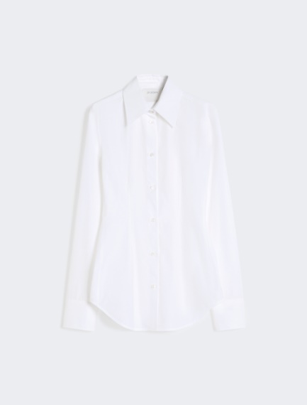 Slim-fit poplin shirt - OPTICAL WHITE - Sportmax - 7