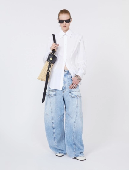 Slim-fit poplin shirt - OPTICAL WHITE - Sportmax - 1