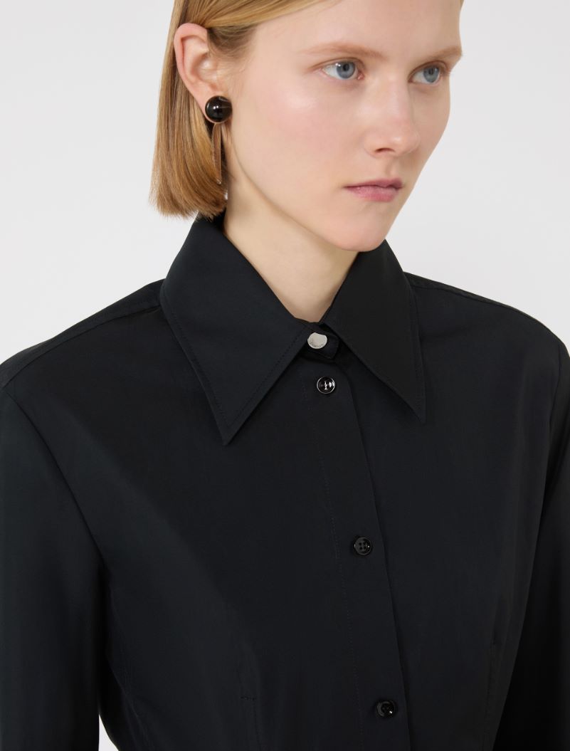 Slim-fit poplin shirt - BLACK - Sportmax - 5